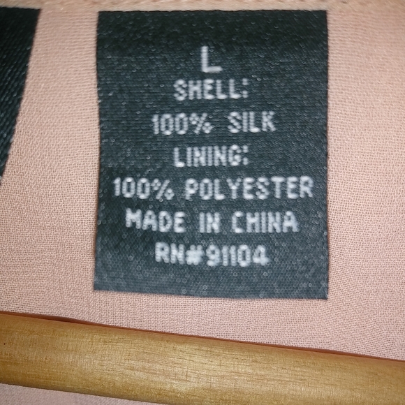 Separates NYC Design L Silk Peach Tie Front Ruffle Floral - Picture 2 of 7